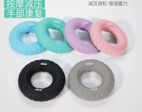 硅胶握力器男可调大小练臂肌训练五指力量康复...