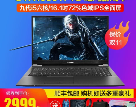 炫龙 毁灭者 DC/DD2游戏本GTX10...