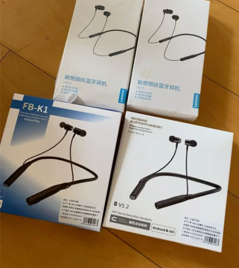 全新HE05联想颈挂蓝牙耳机K1蓝牙耳机磁...