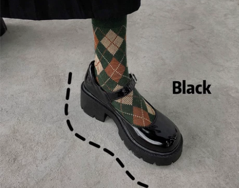 日系玛丽珍鞋女厚底学院风网红单鞋2021春...