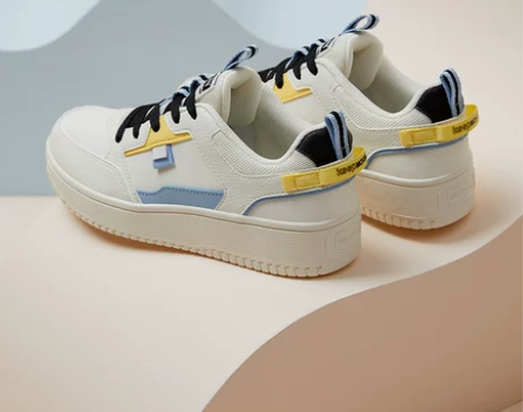 安踏厚底板鞋女鞋夏季百搭时尚休闲鞋子品牌白...