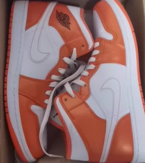耐克 NIKE AJ乔丹高帮篮球鞋 橙色 ...
