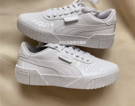 彪马PUMA CALI黑白女子鞋 厚底金标...