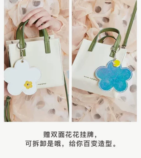 不莱玫帆布包斜挎包女夏天可爱手提包袋百搭i...