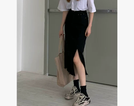 DREAM SEVEN77高腰a字中长款开...