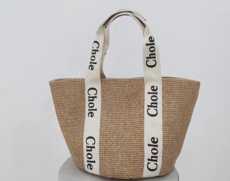 转卖小众草编托特包包女2022新款百搭in...