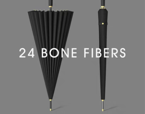 转卖24骨长柄雨伞男士大号加固加厚结实抗风...