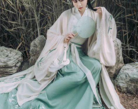 包邮杜若同款汉服魏晋仙女襦裙广袖中国风古装...