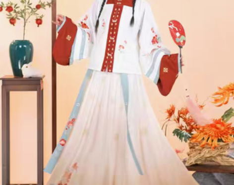 转卖玉术原创【都城花开】汉服女明制方领半袖...