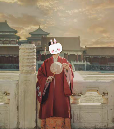 兰若庭 汉服 乘黄 明制 披风 绣花 大袖...