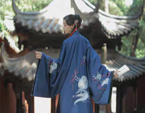转卖兰若庭汉服 乘黄 明制 披风 绣花 大...