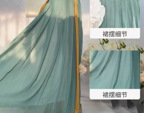 包邮桔屿原创汉服女【盈盈绿腰】襦裙春款上新...