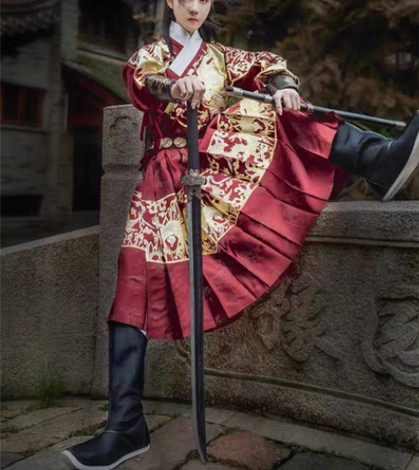 包邮如梦霓裳原创汉服男女妆花织金飞鱼【瑞龙...
