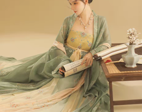 转卖原创汉服女诃子裙【簪花】大袖衫唐制刺绣...