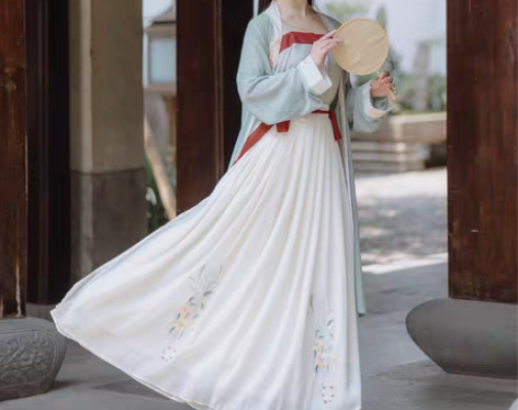 转卖【芙蓉】茗月萱原创汉服女宋裤裙褙子四件...