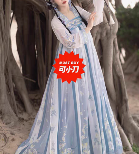 全新  茗月宣原创汉服 花不误  三件套（...