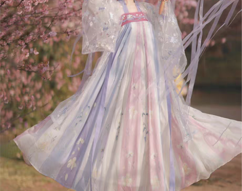 转卖【樱洛】茗月萱齐胸襦裙套装汉服女刺绣正...