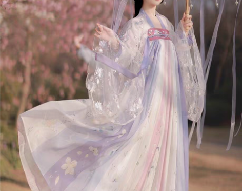 包邮【樱洛】茗月萱齐胸襦裙套装汉服女刺绣正...