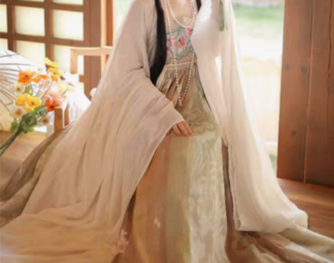 转卖【春有约】茗月萱唐制诃子裙汉服女大袖衫...