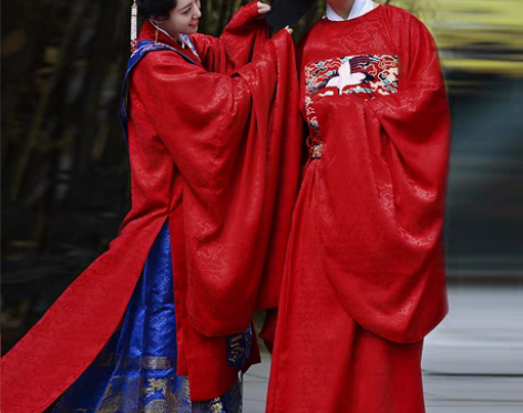 转卖如梦霓裳汉服定制明制婚服[凤凰于飞]凤...