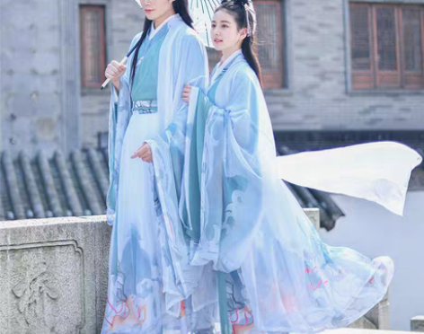 转卖如梦霓裳汉服女襦裙广袖鹿鸣交领齐腰大袖...