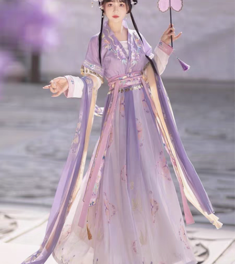 包邮妃亦坊原创汉服【拂铃花】唐制齐腰唐褙子...