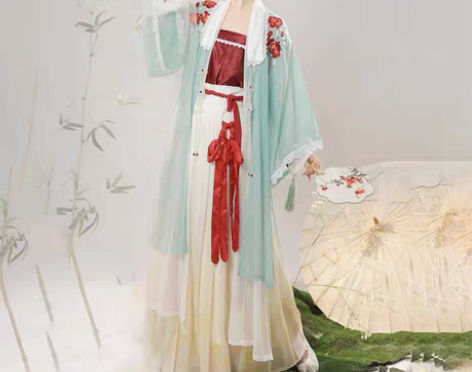 包邮妃亦坊原创汉服女【瑰夏】 宋制对襟百迭...