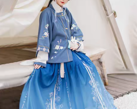 转卖梅霜雪原创汉服女明制刺绣立领对襟短衫中...