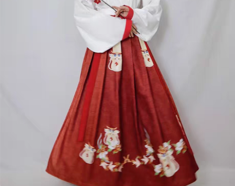 转卖原创明制汉服女拜年秋冬季中国风红色加厚...