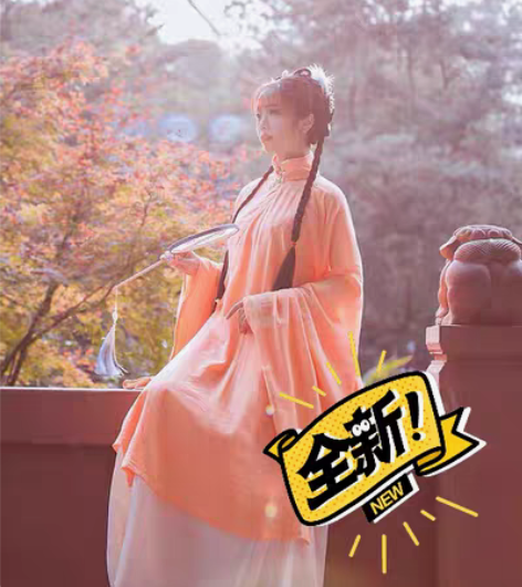 包邮华香凝立领斜襟长衫M码 面料有点像丝麻...