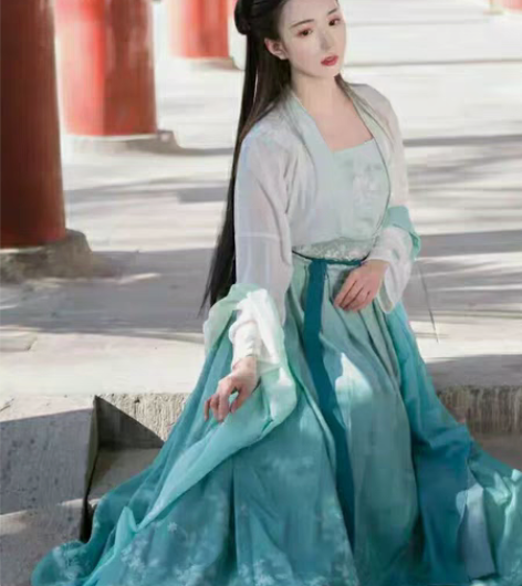 【墨雪卿】梨花渡原创汉服女春秋对襟上襦日常...