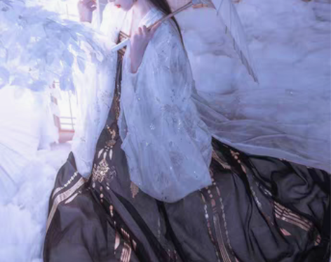 转卖艺缕 齐胸 黑云鹤上衣+齐胸襦裙+大袖...