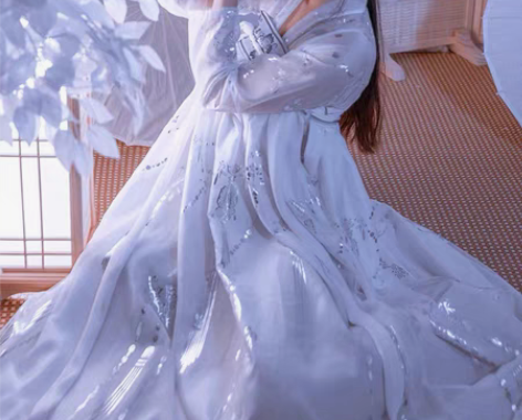 艺缕原创春夏款传统汉服女齐胸襦裙白色日常清...