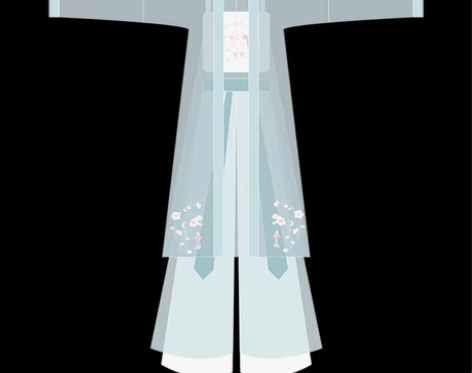 转卖艺缕原创设计宋裤三件套长款褙子刺绣汉服...