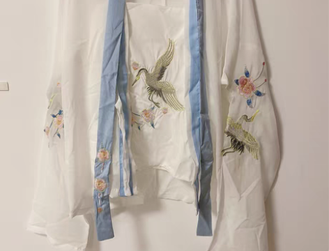 包邮艺缕 莜小姬 原创汉服 宋制 鹤刺绣 ...