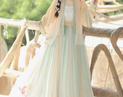 转卖星婉 宋制汉服女长袖短衫半袖褙子齐腰褶...