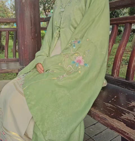 包邮xd出五五年原创汉服绝版冰提明制长衫春...