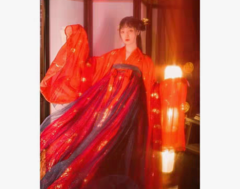 五五年原创汉服【丹阳】 对襟齐胸襦裙烫金烫...