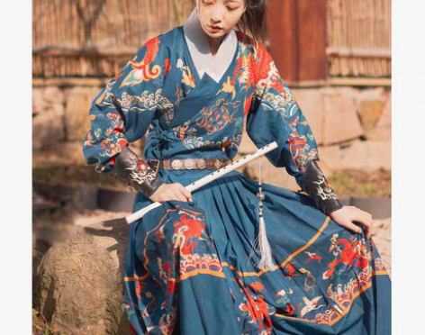 转卖五五年原创汉服女贴里曳撒【精灵】明制印...