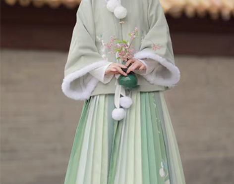 转卖汉服女冬季明制汉元素冬装中国风拜年服古...