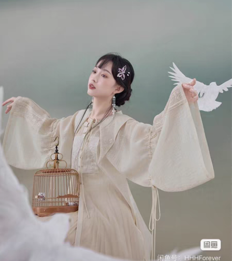 包邮出七月夕代拍国风汉服 晓分 明制改良圆...