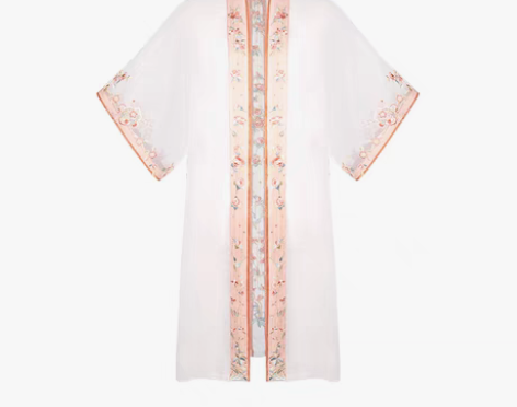 转卖七月夕 冰橙 宋制吊带飞机袖短衫绣花长...