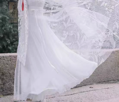 包邮白色汉服夏季 男朋友抽风给我买了个汉服...