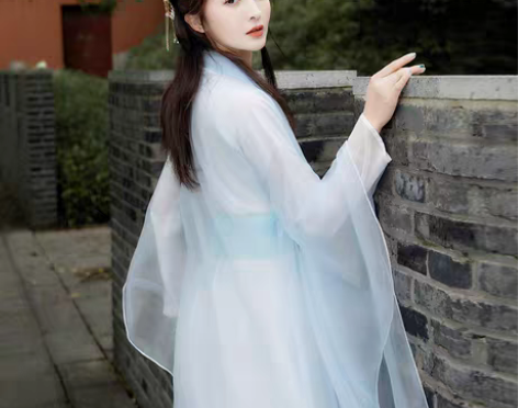 转卖白色汉服女广袖流仙裙超仙气中国风原创正...