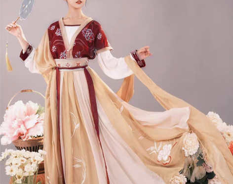 转卖耀春醉芙蓉原创汉服女中国风唐制背子对襟...