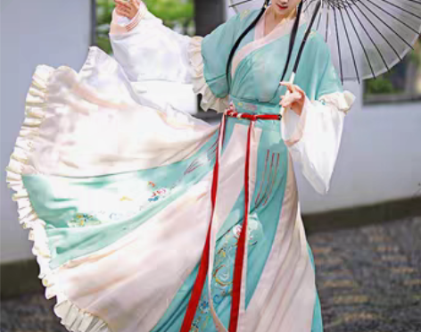 转卖耀春花湘蓉原创正品汉服女魏晋风半壁交领...