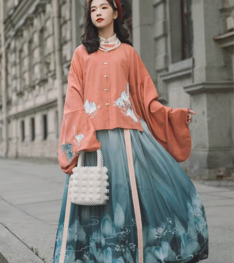 包邮汉尚华莲脂砚斋明制汉服女正品原创青峦绣...