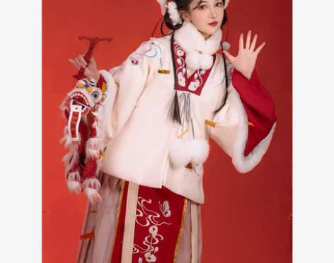 转卖耀春汉服女冬季正品原创秋中国风古装比甲...