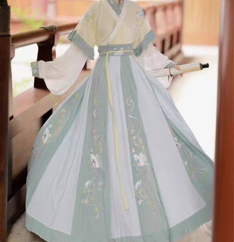 包邮仙楚姬原创汉服女【青鸾羽】晋制齐腰交领...