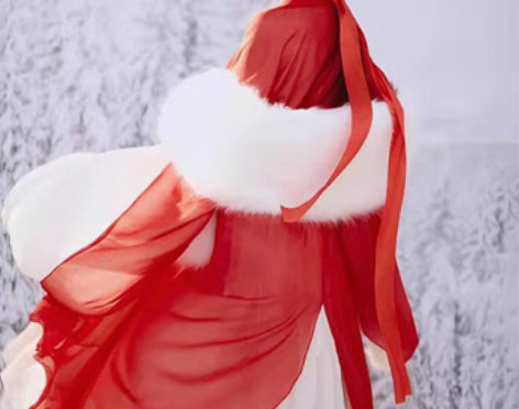 转卖【上新价】红色魏晋古风武侠古装汉服女款...